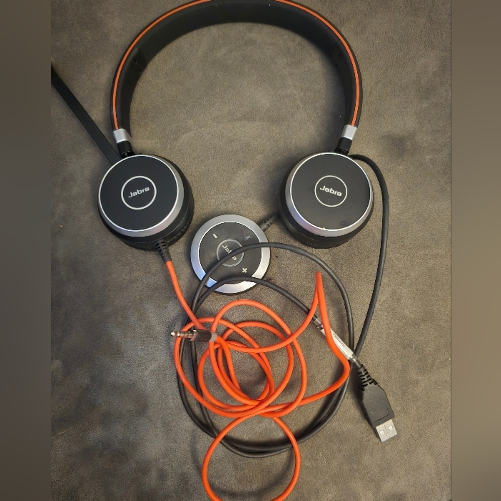 Jabra  Envolve 65 Black and Red Wired Headphones